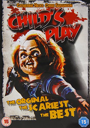 DVD cover for horror film "Child's Play" featuring a menacing doll.