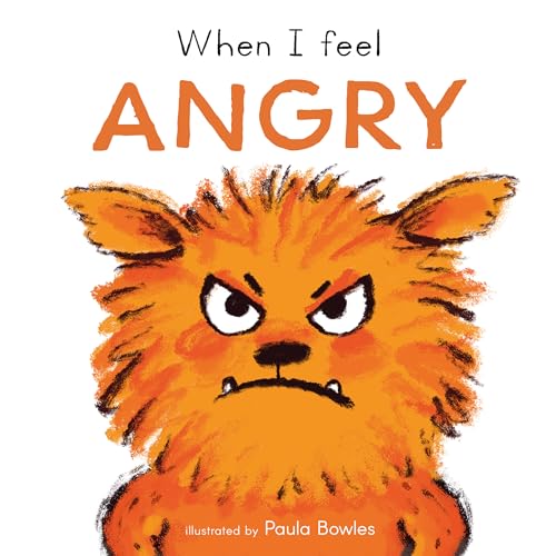 Book cover: orange furry monster with an angry expression.