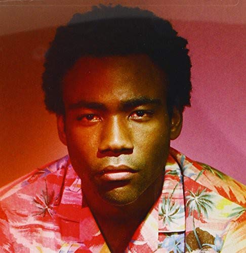 "Album cover featuring a man with short, dark hair wearing a tropical print shirt."