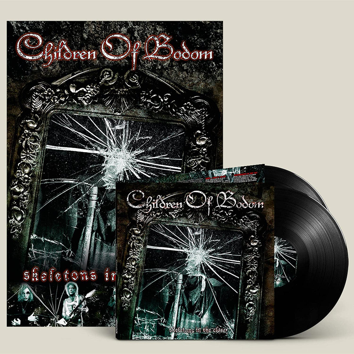 Children Of Bodom "Skeletons In The Closet" vinyl record and cover art.