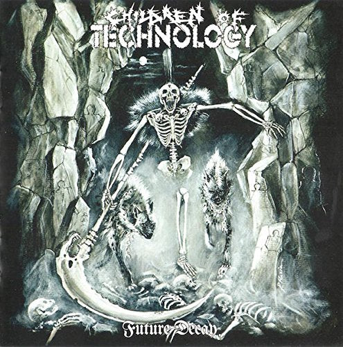 CD cover: skeletal figure with wolves in a dark, rocky landscape.