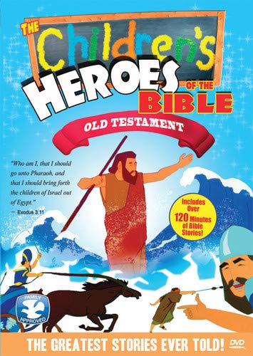 DVD cover for "Children's Heroes of the Bible: Old Testament" featuring Moses.