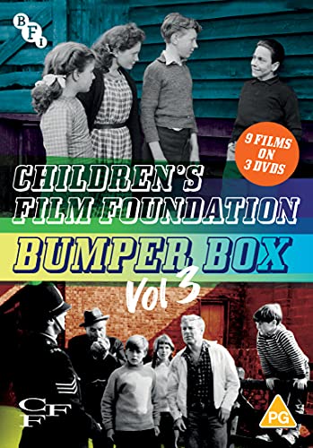 DVD cover for “Children’s Film Foundation Bumper Box Vol 3” with children.