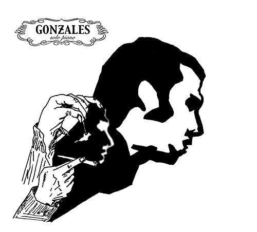 Black and white album cover featuring a profile and hand with a cigarette.