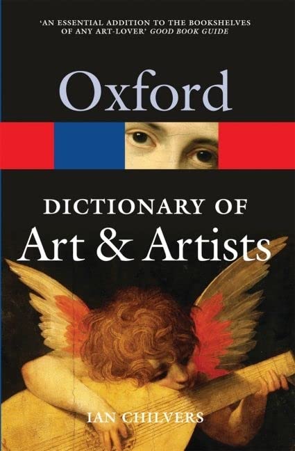 Book cover: "Oxford Dictionary of Art & Artists" with artwork details.