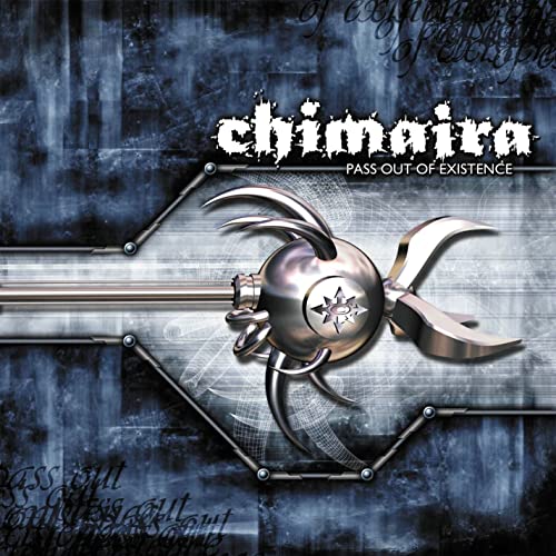Album cover for Chimaira’s “Pass Out Of Existence” featuring a metallic weapon.
