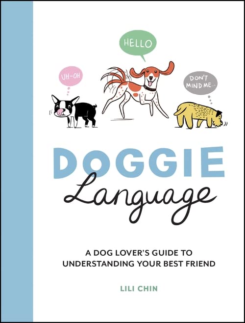 Book cover featuring illustrations of three dogs with speech bubbles and the title text.