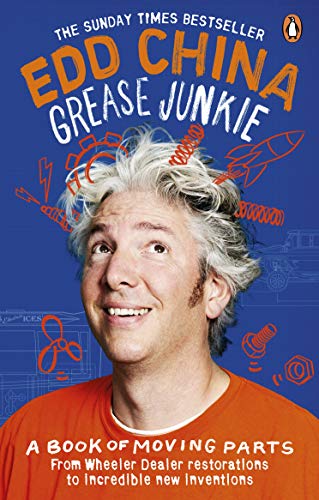Book cover featuring Edd China with mechanical drawings and doodles.