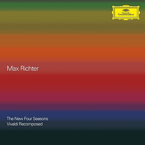 CD cover with horizontal color gradients, Max Richter text, and Deutsche Grammophon logo.
