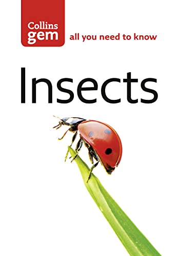 A ladybug on a green leaf on the cover of the Collins Gem Insects book.