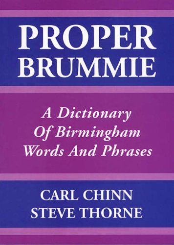 Book cover: "Proper Brummie," a dictionary of Birmingham language.