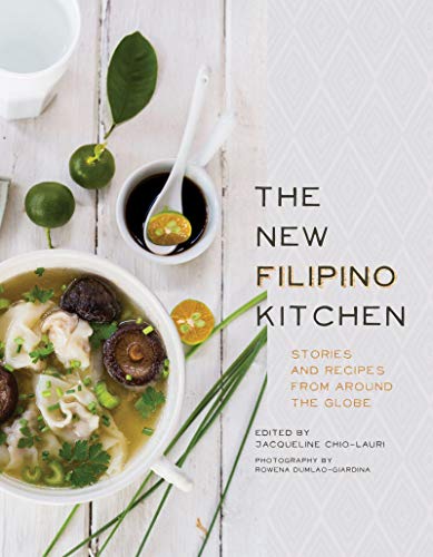 Cookbook cover featuring Filipino soup and citrus, titled "The New Filipino Kitchen.