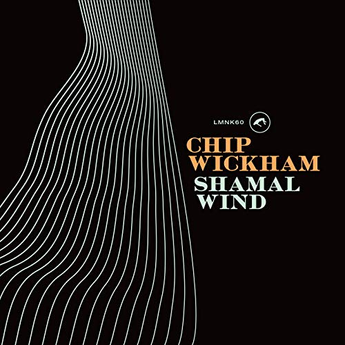Black album cover with white lines, text reading "Chip Wickham Shamal Wind".