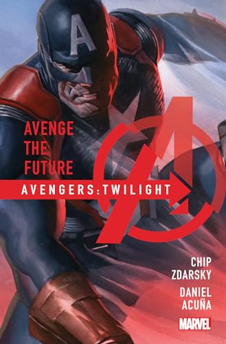 Book cover featuring Captain America with red and white graphic elements.