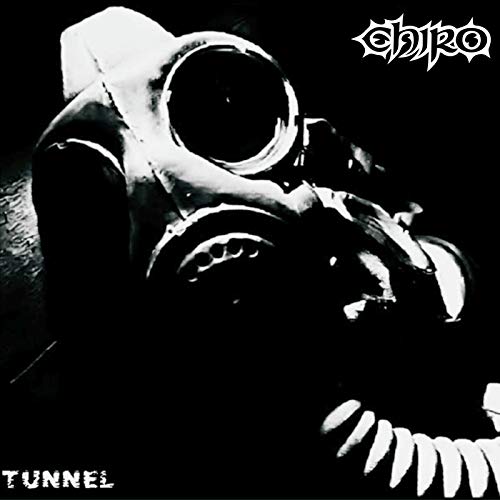 Black and white album cover featuring a gas mask and the word "TUNNEL".