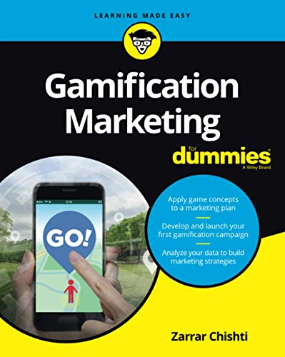 Book cover for "Gamification Marketing For Dummies" with a phone graphic.