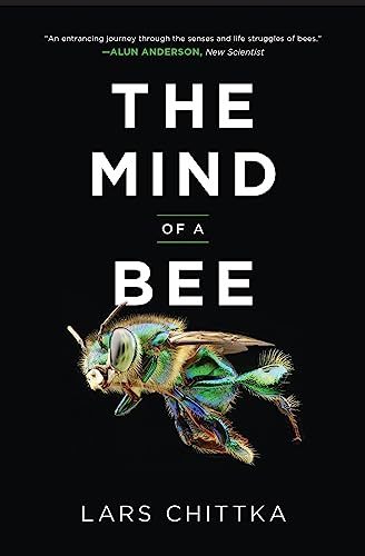Book cover: "The Mind of a Bee" with a detailed bee illustration.