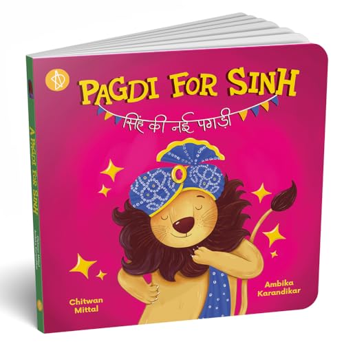 Book cover: lion with blue turban, titled "Pagdi for Singh.