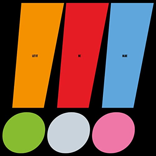 Album cover with orange, red, and blue stripes and three colored circles.