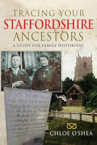 Book cover: "Tracing Your Staffordshire Ancestors" with vintage photos.