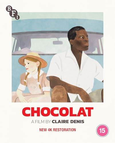 Chocolat" Blu-ray cover with illustrated figures and film title.