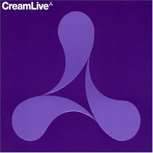Purple CD cover with an abstract, three-petal-like shape design.