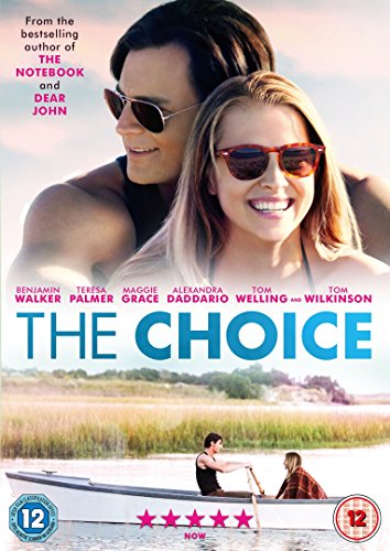 DVD cover for "The Choice" featuring a couple in sunglasses by water.