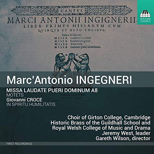 CD cover for Marc'Antonio Ingegneri's choral works, featuring historical imagery.