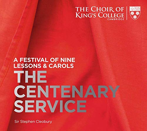 Red album cover for King’s College Cambridge’s “A Festival of Nine Lessons & Carols.”