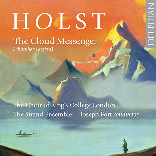 "CD cover featuring a serene mountain landscape with a lake and two figures."
