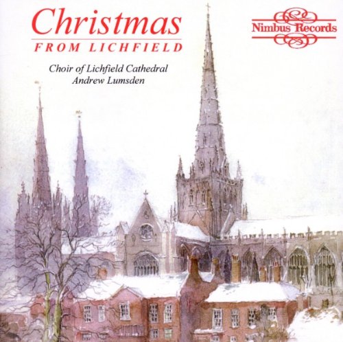 CD cover: watercolor painting of Lichfield Cathedral in winter.