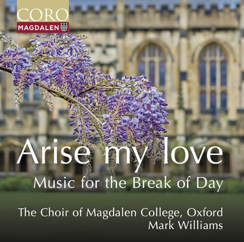 CD cover with wisteria, a castle, and text “Arise my love”.