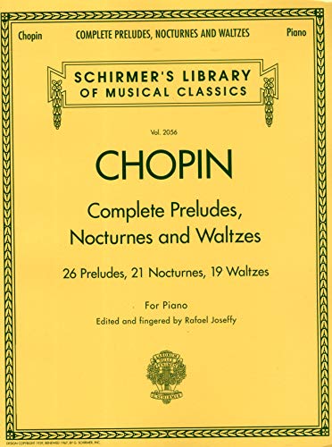 Yellow cover of Schirmer's Library of Musical Classics featuring Chopin's complete piano works.