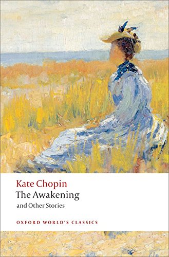 Book cover: woman in yellow field, “The Awakening” by Kate Chopin.