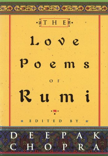 Book cover: "The Love Poems Of Rumi" with ornate border details.