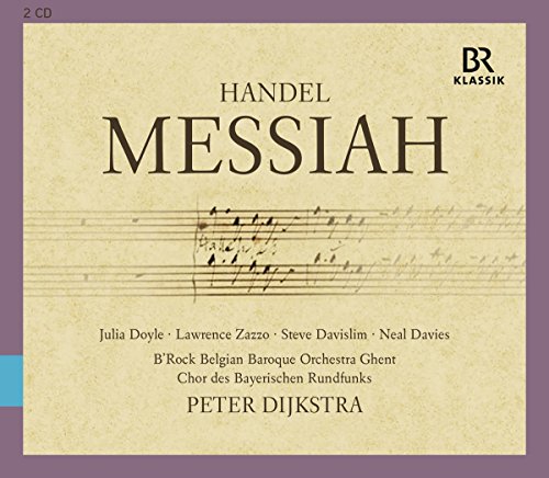 CD cover for Handel’s Messiah, featuring musical notation and text.
