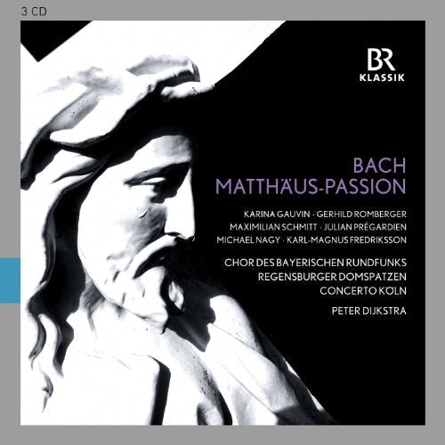 "CD cover with a black and white image and white and purple text."