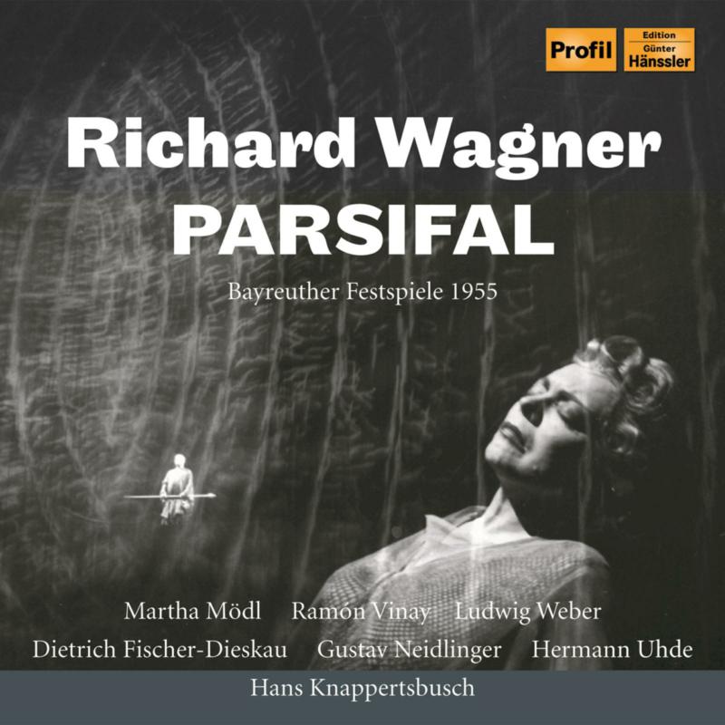 CD cover for Richard Wagner’s *Parsifal*, featuring a black and white portrait.
