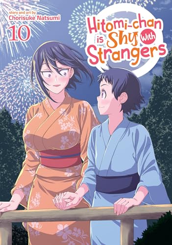 Manga cover featuring two young women holding hands with fireworks backdrop.