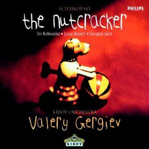 CD cover for Tchaikovsky’s “The Nutcracker” featuring a nutcracker doll.