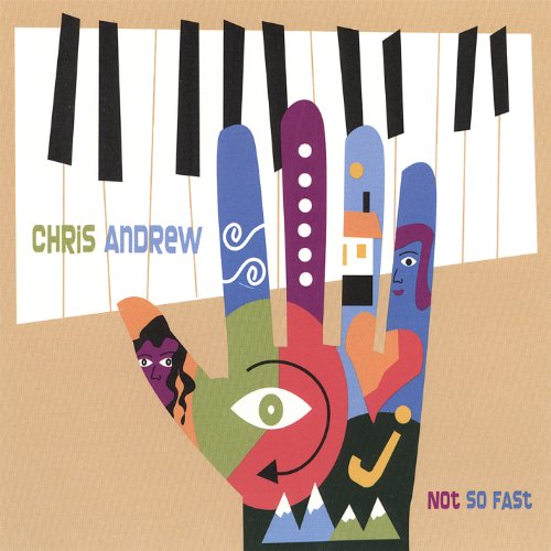 CD cover for “Not So Fast” by Chris Andrew, abstract hand design.