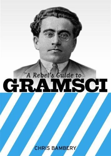 Book cover featuring a portrait of Antonio Gramsci with bold text and stripes.
