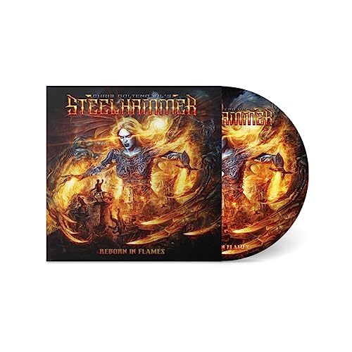 Vinyl record and cover art featuring a woman engulfed in flames.