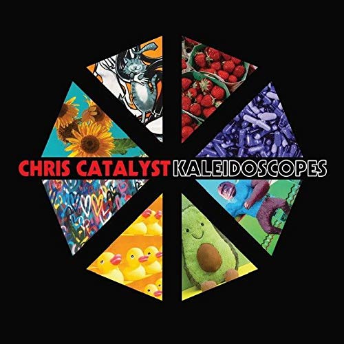 CD album cover: "Kaleidoscopes" by Chris Catalyst, with colorful, fragmented images.