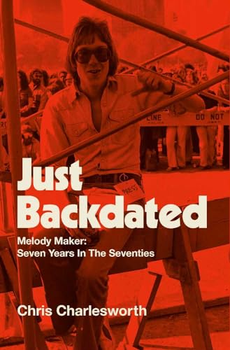 Book cover: man with sunglasses, bold text "Just Backdated" and author's name.