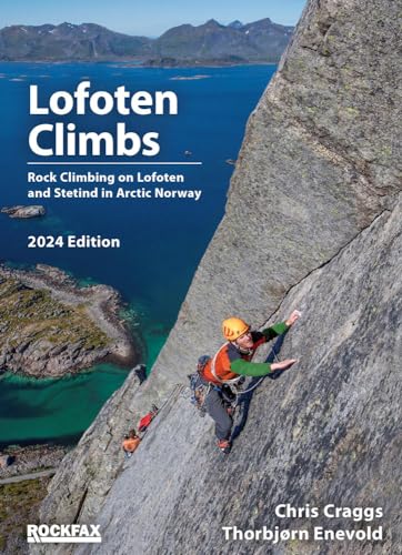 Book cover: rock climber on a steep, grey cliff face in Norway.
