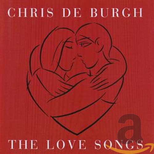 CD cover for Chris De Burgh’s “The Love Songs” with embracing figures.