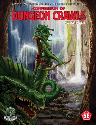 D&D 5E adventure book cover featuring a Medusa and dragon illustration.