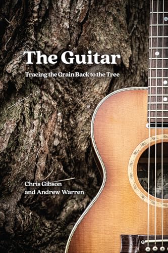 Book cover featuring an acoustic guitar against a tree bark background.