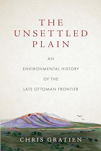 Book cover: "The Unsettled Plain" with landscape illustration and author name.
